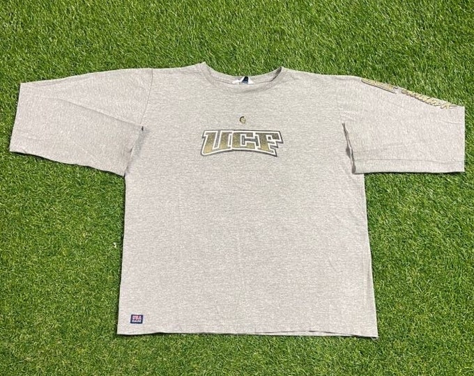 Vintage University of Central Florida UCF Long Sleeve Shirt Made USA Size Large L NCAA College Football Orlando Fl 1990s 90s