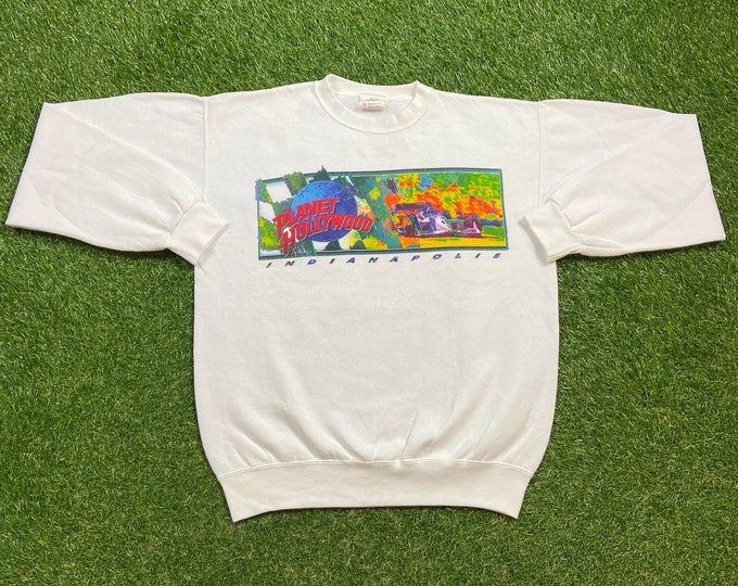 Vintage Planet Hollywood Indianapolis Crewneck Sweatshirt Made USA Size Medium M Disneyland Walt Disney World Magic Kingdom WDW Mickey Mouse