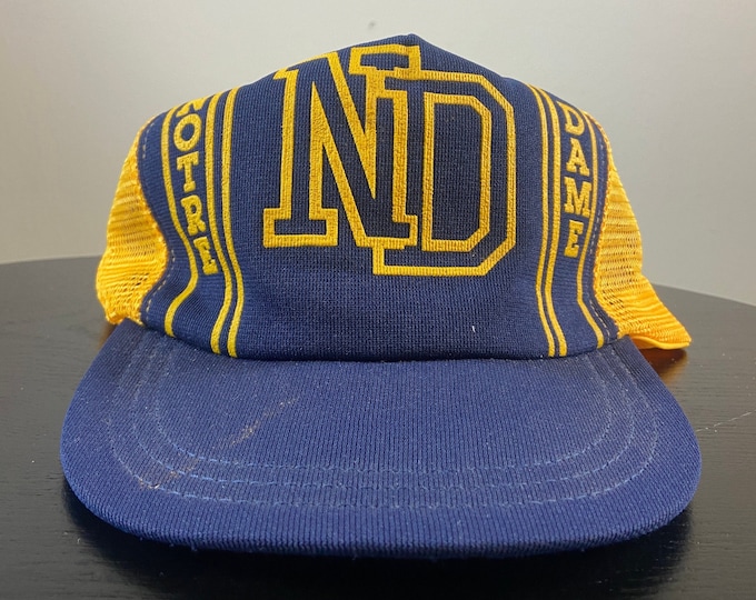 Vintage Notre Dame University Snapback Hat OSFA Fighting Irish NCAA College Football 1990s 90s
