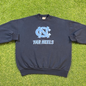 Vintage UNC University of North Carolina Tar Heels Crewneck Sweatshirt Made Usa Size Xtra Large XL NCAA College Basketball 1990s Pull Over