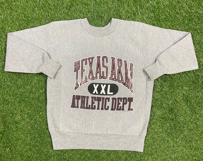 Vintage Texas A&M Aggies Crewneck Sweatshirt Size Medium M NCAA College Football Classic Pull Over 1990s 90s