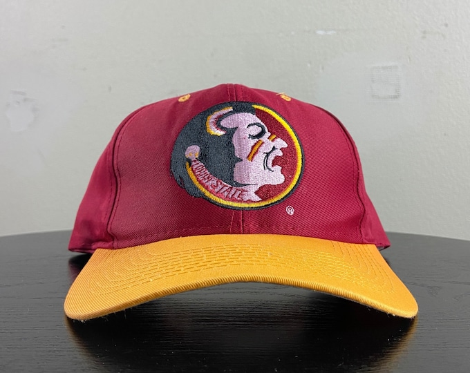 Vintage Florida State University Snapback Hat Cap OSFA Seminoles NCAA College Football FSU Tallahassee 1990s 90s