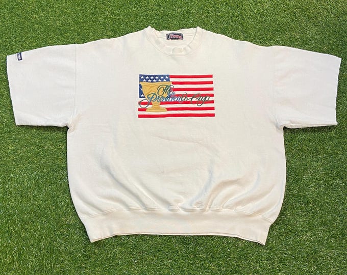 Vintage The Presidents Cup Crewneck Sweatshirt Made USA Size Xtra Large XL Tournament Players Club Golf PGA Tour Masters Tiger Woods 1990s