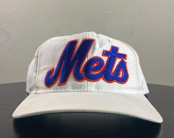 Vintage New York Mets Snapback Hat Ajd OSFA MLB Baseball Classic NY Queens Shea Stadium 1990s 90s
