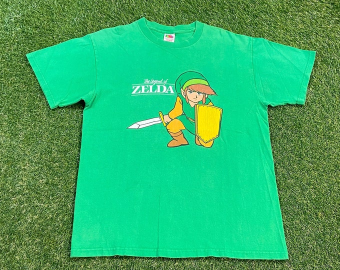 Rare Vintage The Legend of Zelda T Shirt Tee Size Large L Nintendo Animation TV Cartoon Network Japanesse Anime Original 1990s 90s