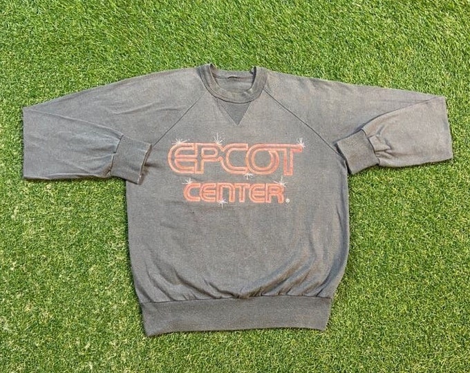 Vintage Epcot Center Crewneck Sweatshirt Size Small S Walt Disney World Magic Kingdom Classic Rare Pull Over Oversized