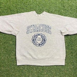 Vintage Syracuse University Crewneck Sweatshirt Made USA Size Large L New York Orangemen NCAA College Basketball Ny 1990s 90s Pull Over