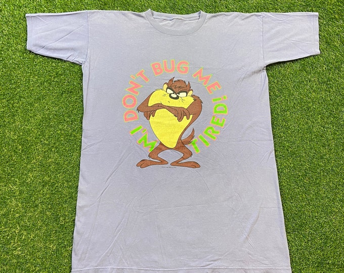 Vintage Looney Tunes Taz T Shirt Tee Size XXL 2XL Cartoon Tazmanian Devil Warner Bros Studio Store Bugs Bunny Space Jam 1990s 90s