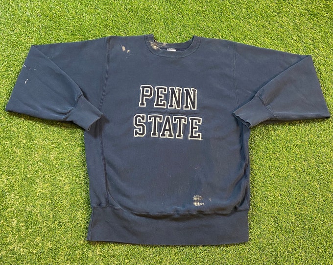 Vintage Penn State University Nittany Lions Crewneck Sweatshirt Champion Size Large L NCAA College Football Pennsylvania 1990s 90s Pull Over