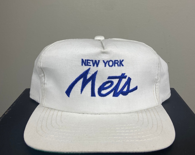 Vintage New York Mets Snapback Hat Sports Specialties RARE Single Line Script MLB Baseball Classic NY Queens Shea Stadium