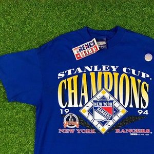 Vintage New York Rangers Stanley Cup Champs 1994 Hockey T Shirt NHL Large  1990s NYR Madison Square NWT Single Stitch Brand New With Tags Xl