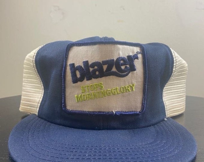 Vintage Blazer Snapback Hat Made USA OSFA Stops Morning Glory Classic Trucker Hat Rare Cap Funny 1980s 80s