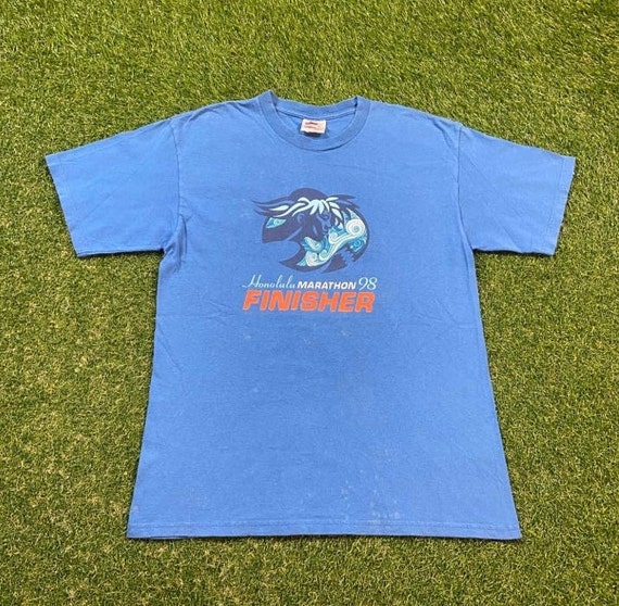 Vintage Honolulu Marathon Finisher 1998 T Shirt Tee Nike