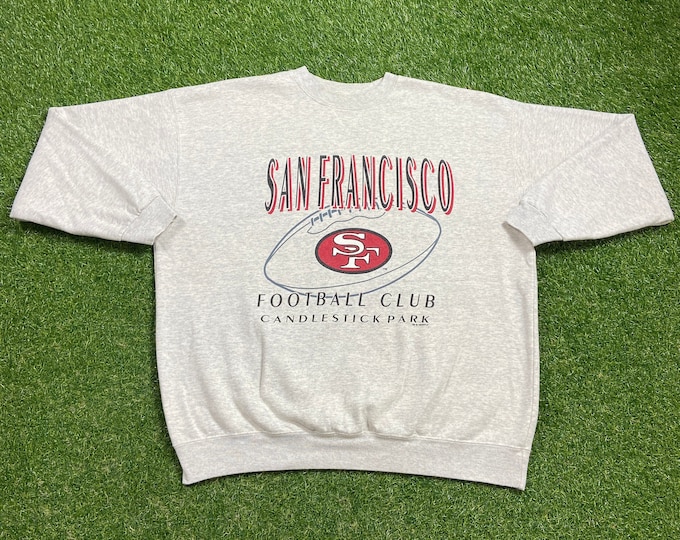 Vintage San Francisco 49ers Crewneck Sweatshirt Size XXL 2XL NFL Football Montana Rice California 1990s 90s