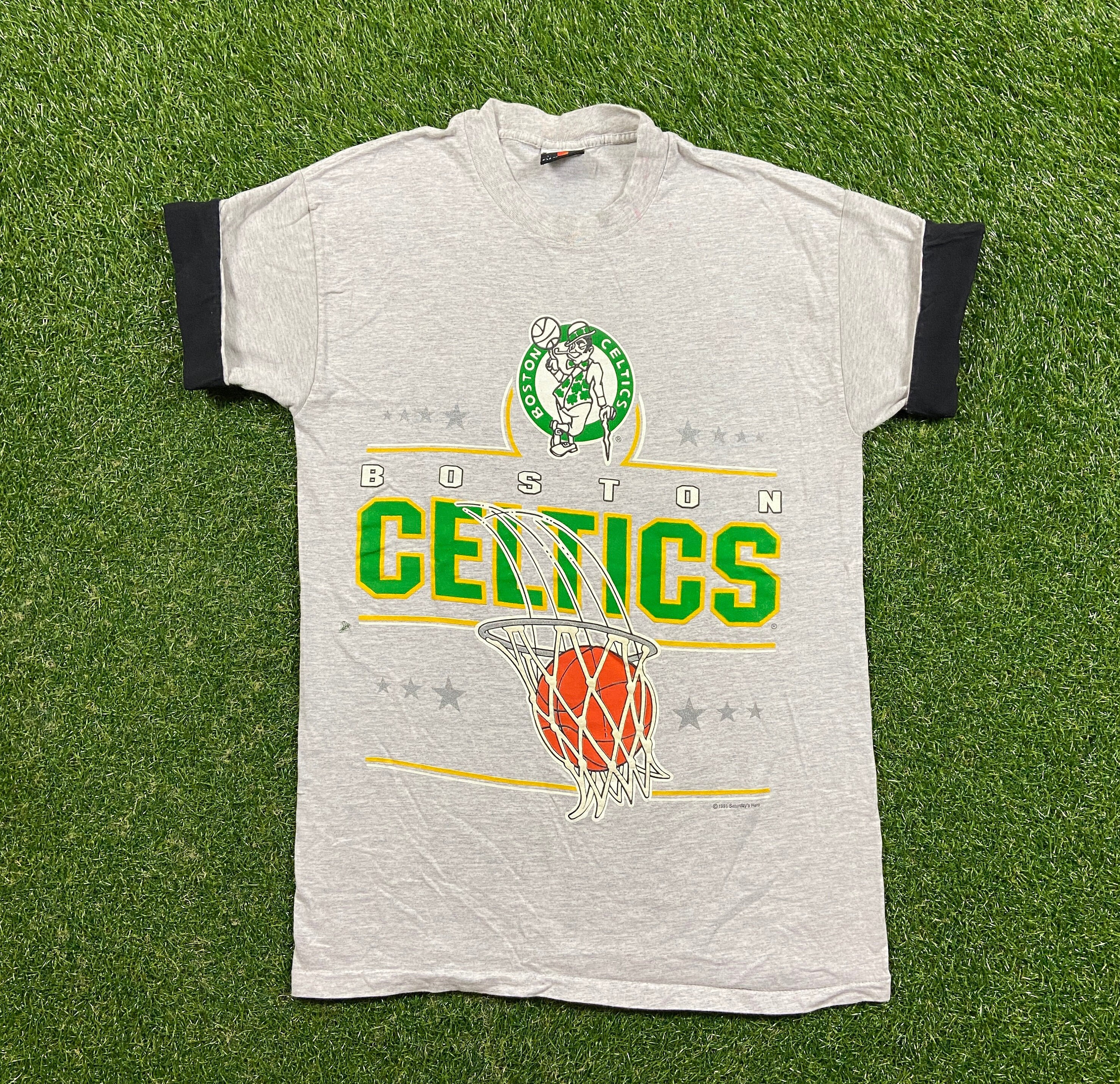 Vintage Boston Celtics T Shirt Tee Signal Sports Made USA