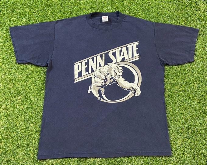 Vintage University of Penn State Nittany Lions T Shirt Tee Made USA Size Xtra Large XL NCAA College Football Pennsylvania 1980s Classic 80s