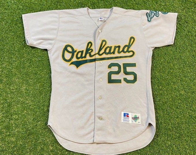 Vintage Oakland A's Athletics #25 Jersey MLB Baseball Made USA Size 44 Xtra Large California American League Mark McGuire 1990s 90s