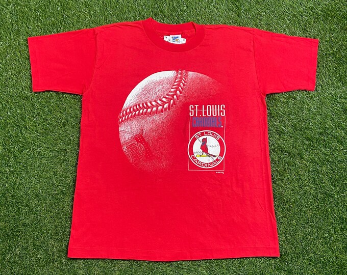 Vintage St Louis Cardinals T Shirt Tee Made USA Size Large L MLB Baseball Missouri Cards Red Pujols 1990s 90s