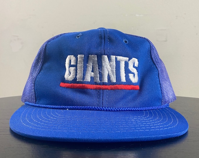 Vintage New York Giants Snapback Hat OSFA NFL Football NYC Big Blue Eli 1990s 90s
