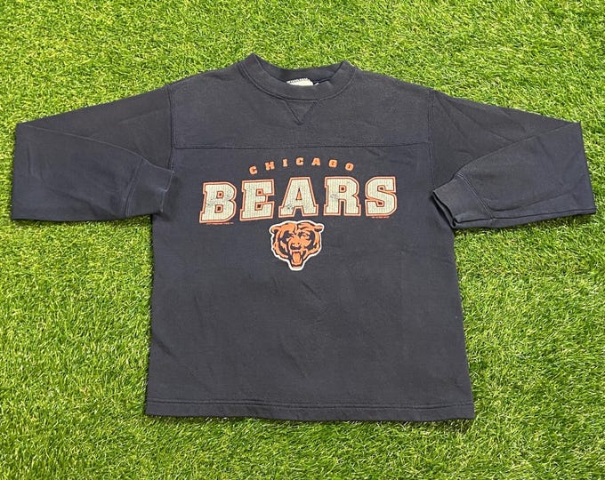 Vintage Chicago Bears Crewneck Sweatshirt Size Youth Large NFL Football Illinois Pull Over Oversized 1990s 90s