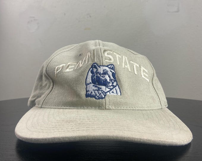 Vintage University of Penn State Nittany Lions Strap Back Hat OSFA NCAA College Football Pennsylvania Classic 1990s 90s