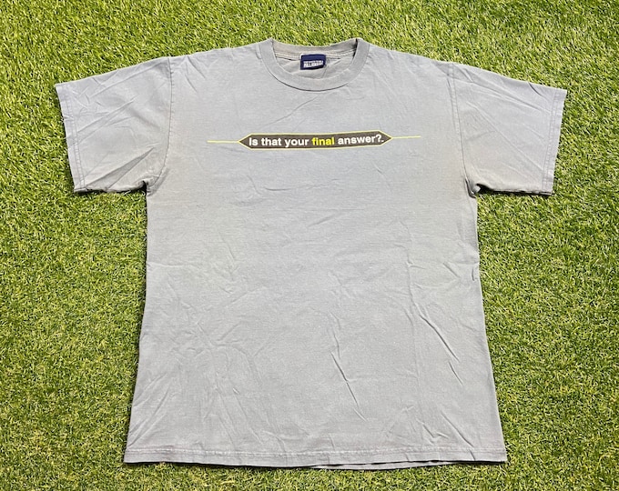 Vintage Who Wants to Be A Millionaire T Shirt Tee Size Medium M Classic Game Show Money Gambling Prize 1990s 90s