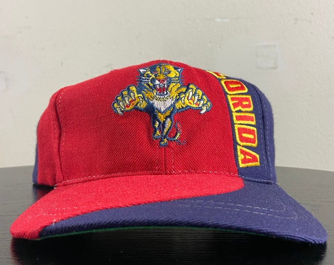Vintage Florida Panthers Snapback Hat OSFA NHL Hockey Florida FL Miami 1990s 90s