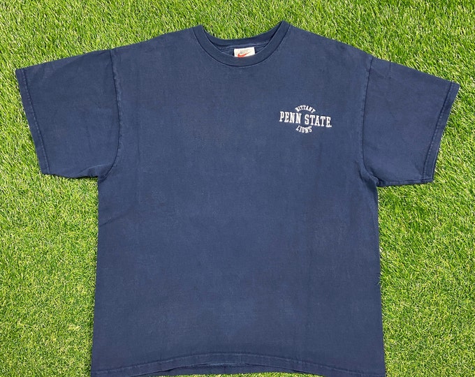 Vintage University of Penn State Lions T Shirt Tee Nike Made USA Size Large L NCAA College Football Pennsylvania 1990s 90s swoosh