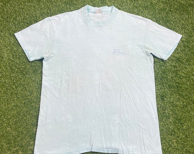 Vintage Malibu T Shirt Tee Stedman Made USA Size Xtra Large XL California Beach Venice Beach Santa Monica 1990s 90s