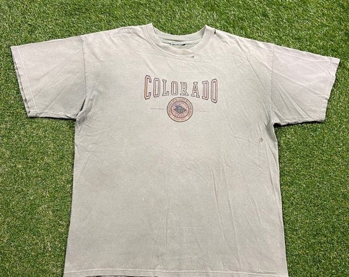 Vintage Colorado T Shirt Tee Size Xtra Large XL Denver Boulder Rocky Mountains