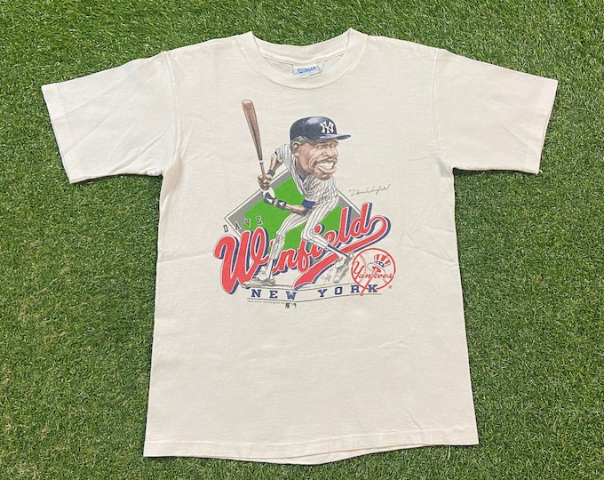 Vintage New York Yankees Dave Winfield T Shirt Tee Made USA Size Medium M MLB Baseball Nyc Bronx Jeter Classic 1980s 80s