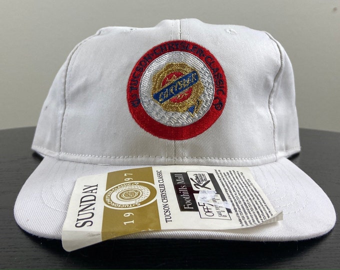 Vintage Tucson Chrysler Classic 1997 Strap back Hat Cap LA Mode Made Usa OSFA NASCAR Racing 1990s 90s Golf Tournament