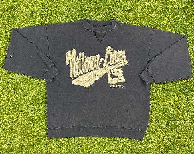 Vintage Penn State University Crewneck Sweatshirt Galt Sand Made USA Size Large L Nittany Lions NCAA College Football Pennsylvania Pull Over