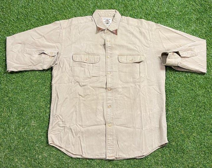 Vintage Banana Republic Button Down Shirt Size Large L Travel and Safari Clothing Co America Apparel 1990s 90s