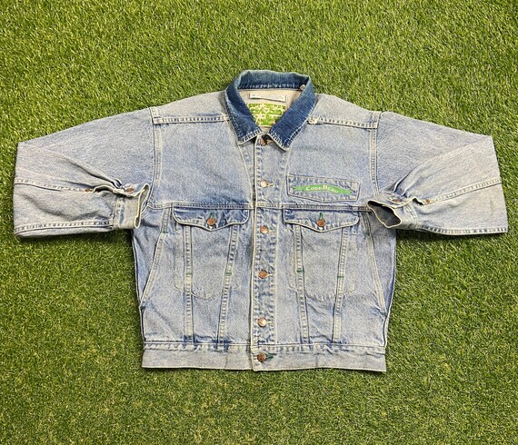 Vintage Code Bleu Jean Jacket Size Medium M American USA Classic Blue Jean Jacket Button Down 1990s 90s Crop Ladies Etsy