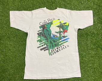 Vintage Costa Rica T Shirt Size Medium M Caribbean Island Beach Tourist Tropical Travel 1990s 90s