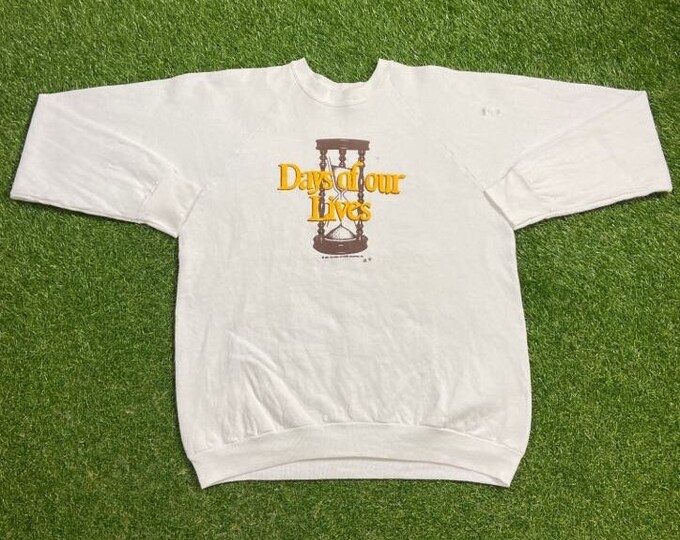 Vintage Days of Our Lives Crewneck Sweatshirt Made USA Size Xtra Large XL Classic American Television Soap Opera TV 1990s 90s Pull Over