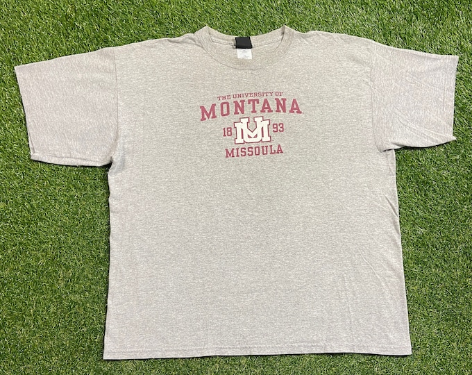 Vintage University of Montana Missoula T Shirt Tee Size XXL 2XL NCAA College Football 1990s 90s