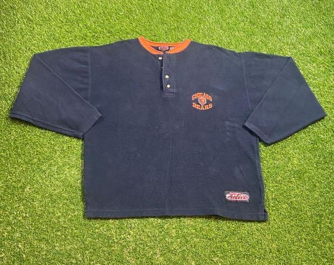 Vintage Chicago Bears Crewneck Sweatshirt Size Large L NFL Football Illinois Pull Over Oversized 1990s 90s
