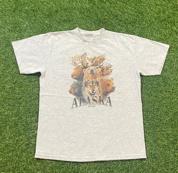 Vintage Alaska T Shirt Tee Hanes Size 