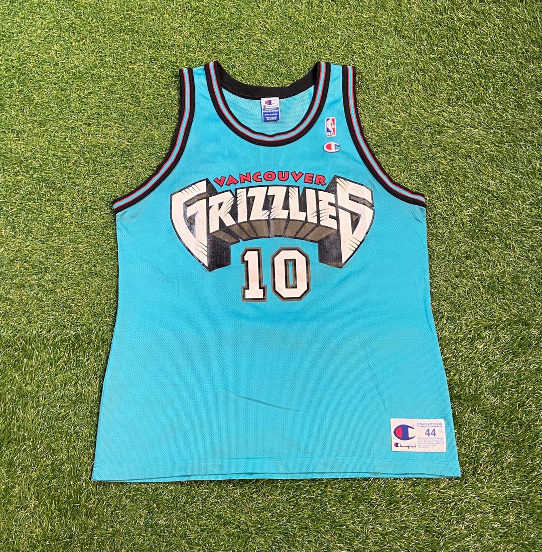 Vintage Vancouver Grizzles Mike Bibby #10 Jersey Champion Size
