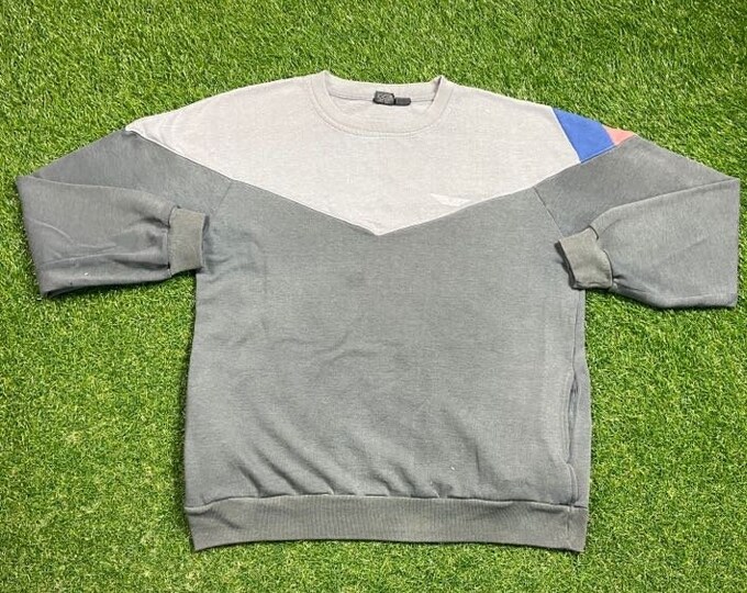 Vintage Wrangler Crewneck Sweatshirt Size Xtra Large XL American USA Classic Blue Jeans 1990s 90s Pull Over Oversized