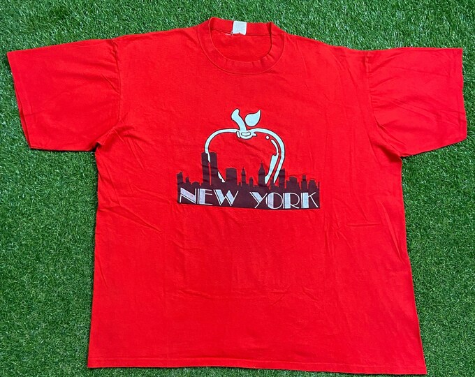 Vintage NYC T Shirt Tee Size 3X New York City Big Apple Broadway Manhattan Statue of Liberty 1990s 90s