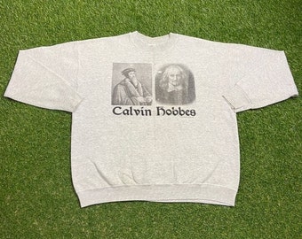 Vintage Calvin Hobbes Crewneck Sweatshirt Size Xtra Large XL Quality 1990s Oversized Great Fit Original 90s Pull Over
