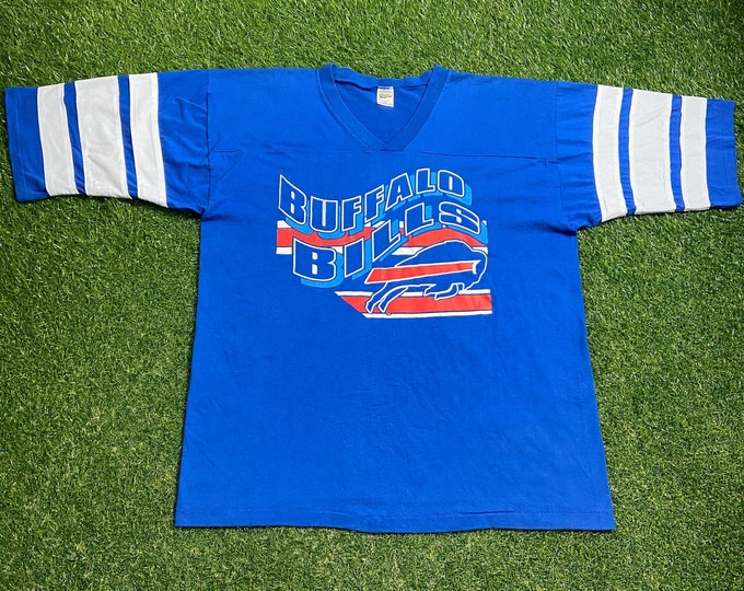 Vintage Buffalo Bills T Shirt Tee Trench Made USA Size XXL 2XL NFL Football New York Ny 1990s 90s
