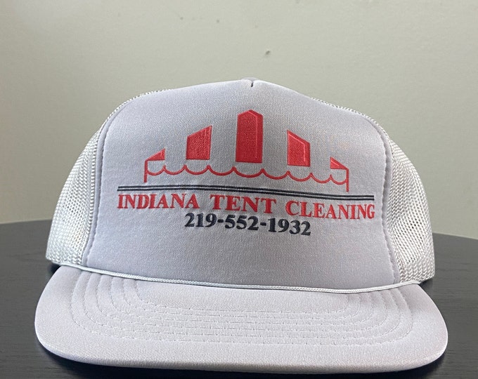 Vintage Indiana Tent Cleaning Snapback Hat That Hat OSFA Cleaning Products Manufacturer Labor Work Wear 1980s 80s