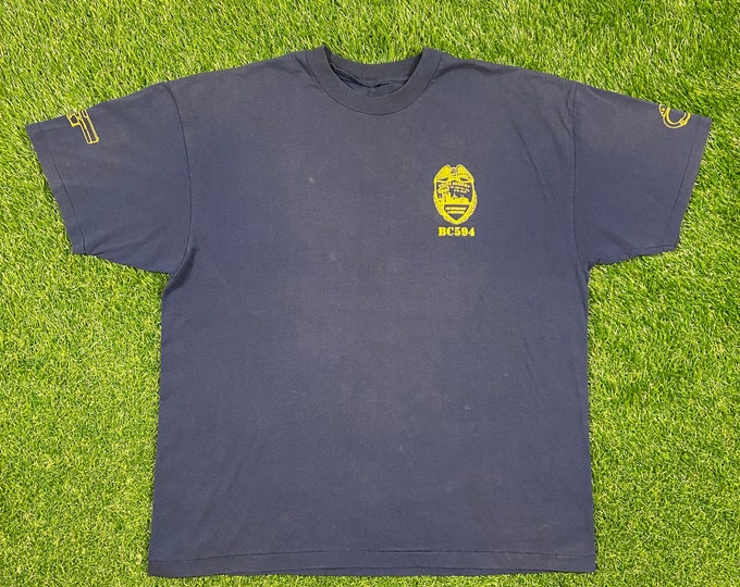 Vintage Police Academy T Shirt Tee Size Large L Law Enforcement & Corrections Officer Cop 1990s 90s