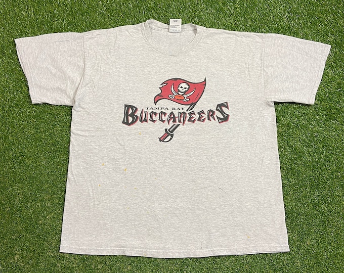 Vintage Tampa Bay Buccaneers T Shirt Tee Size XXL 2XL NFL Football Super Champions Tom Brady TB12 1990s 90s
