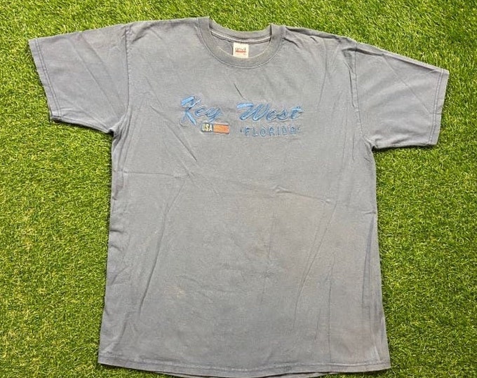 Vintage Key West T Shirt Tee Anvil Size Xtra Large XL Tropical Florida Beach 1990s 90s