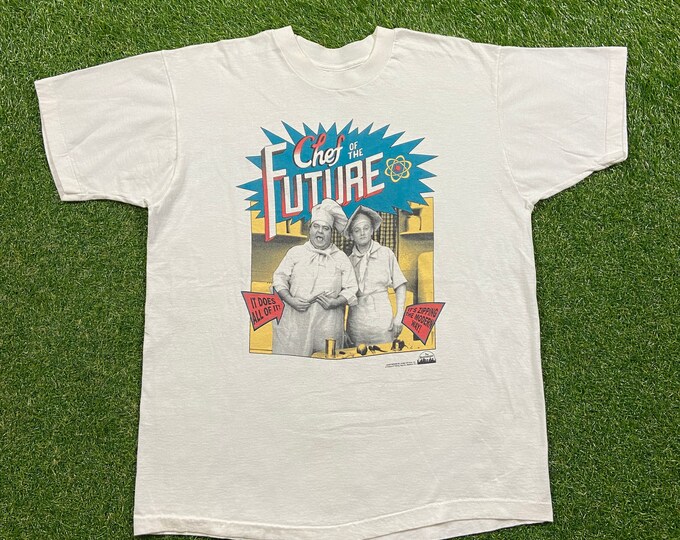 Vintage Chef of the Future T Shirt Size Xtra Large XL 1990s 90s The Honeymooners Jackie Gleason Art Carney 1950s